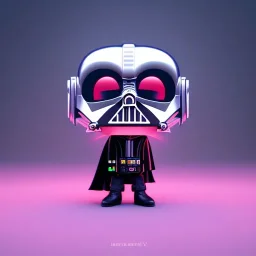 tiny cute {Darth Vader} toy, standing character, soft smooth lighting, soft pastel colors, skottie young, 3d blender render, polycount, modular constructivism, pop surrealism, physically based rendering, square image