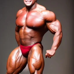 Male, steroid, bodybuilder, super heavy weight, massive, handsome, beautiful, front view, shredded, smile, poser face, handsome, v taper, over developed pecs, rouged, super heavy weight bodybuilder, Mr olympia, go model, male model, twenty-five years old, White man, tight waist, bathing suit