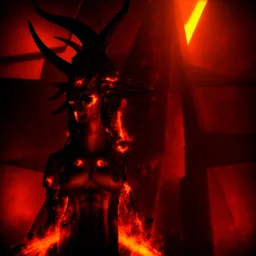 A portrait post-apocalypse of Baphomet ,pyramid,sin city,sci-fi fantasy style, volumetric lighting, particales,highly detailed,cinamatic,8k,3D,fire and black deep colours,ignore NSFW , realistic, sharp,ethereal , transgender ,beauty , ghost , paranormal,