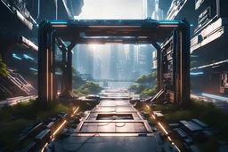 landscape outdoor portal connected to the Web3, Cinematic smooth, Blender, octane render, high quality, High resolution, cyberpunk, Asian style.