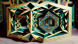 trompe l'oeil anamorphic hexadimensional hyperspatial jeweled maze