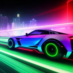 a guy in a futuristic motorbike leaving a futuristic city with neon lights at night, through a super highway, high speed, ASUS Republic of Gamers Style,Wallpaper for large desktop pc, Looking from behind from a higher view to the highway seeing tall skyscrapers, outer space, vanishing point, super highway, high speed, digital render, digital painting, beeple, noah bradley, cyril roland, ross tran, trending on artstation