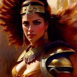 portrait beautiful face female gladiator ,busty,ancient metal armor balanciaga fashion clothe painting by gaston bussiere, greg rutkowski, yoji shinkawa, yoshitaka amano, tsutomu nihei, donato giancola, tim hildebrandt, oil on canvas, cinematic composition, extreme detail,fit full head inside picture,16k