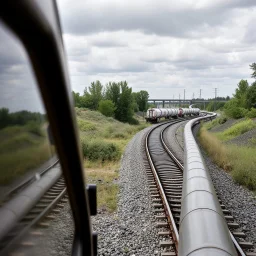 The railroad and the pipeline.