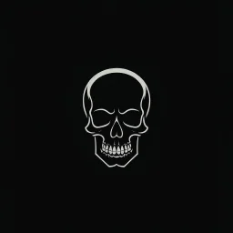 minimalistic skull logo