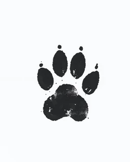 ink dog paw print