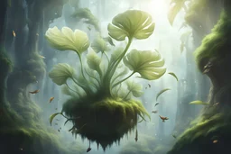 magic fantasy Plant that can fly. concept art