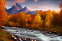 RIVER ROCK MOUNTAIN AUTUM