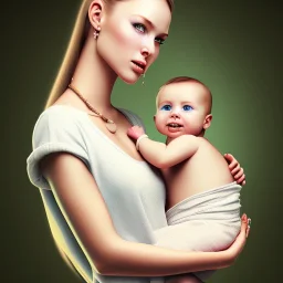 woman holding a baby girl