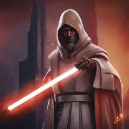 star wars bald male corellian jedi pilot wearing black and gunmetal grey old republic armored robes with gold trim, alone, battle-ready Jedi Master defending a ruined ancient city surrounded by golden light, centered head and shoulders portrait, hyperdetailed, dynamic lighting, hyperdetailed background, 8k resolution, volumetric lighting, light skin, fully symmetric details