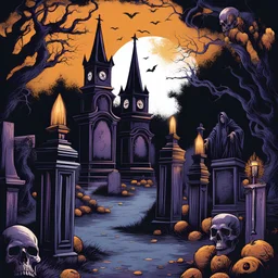 la marque is spearing through the darkest valleys of horrors, zombies, vampires around the graveyard of silently colorful design decorations.