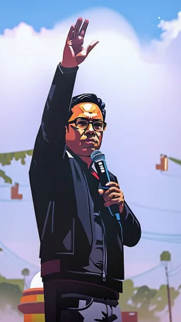 Imágen de Gustavo Petro arte pop magnífica exacta