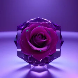 transparent multicolor crystal rose realistic, unreal engine 5