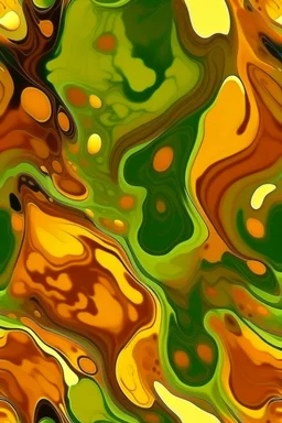 Liquid abstract, cinnamon, pumpkin, harvest gold, olive, Liquid pattern