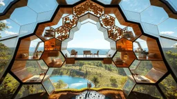 透明な蜂の巣、六角の部屋の美しい創造の家, ガラスのように透き通り、革新の精神を宿す。 インスピレーション満ち、穏やかなる場所, 創造性が芽生える、幻想の住まい。 各部屋が響く、アイデアの調べ, 光が抜ける、宙に浮かぶ蜂の巣の家。 静かなる心地、クリエイティブな時間, 夢のような世界、透明なる部屋が紡ぐ。 光が踊り、影が織りなす空間, 六角の部屋が奏でる穏やかなメロディ。 アートの饗宴、未来の風景を感じ, 透明な家が魅せる、美しきファンタジー。