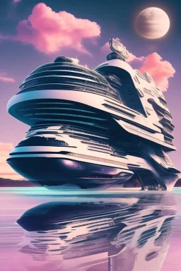 Futuristic cruise, sophisticated, modern, assume year to be 2100