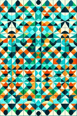Combine three basic geometric shapes (e.g., circle, triangle, square) to create a unique vector pattern. Play with symmetry and repetition.