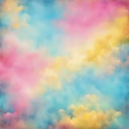 Hyper Realistic Sky-Blue, Pink, Golden, Light-Yellow Multicolor Grungy Background