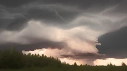 dark thunderstorm clouds