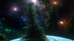 matrix universe, space, planets, god creation, angels from other dimensions, trees on the planet under, tiberium groving