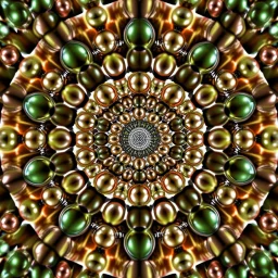3d Kaleidoscope recursive made of a metallic random color spheres turning many times likr Spirograph drawing Kaleidoscope Ruler Set creation