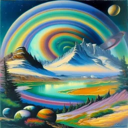 saturn landscape painted by bob ross