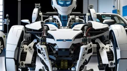 Metamorphosis of a sports car into a humanoid robot