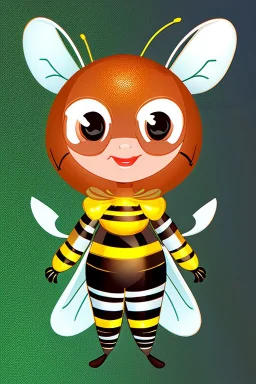 A cute bee as comic character