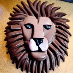 Lion made of chocolate