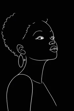 black girl outline