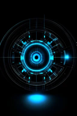 Futuristic eye scanner analysis