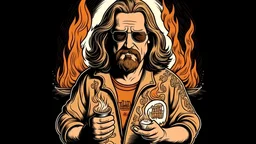 The big lebowski hardrock cartoon firestarter