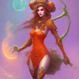 a young orange earth witch