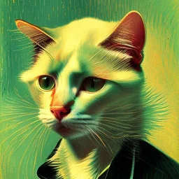 Portrait of a cat by Van Gogh