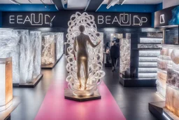 the sculpture is unusual in the form of light