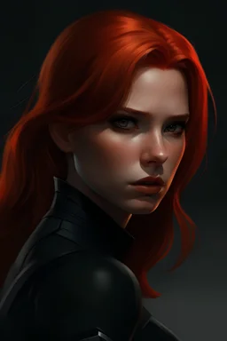 black widow marvel red hair