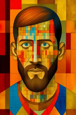 messi con el estilo de Paul Klee