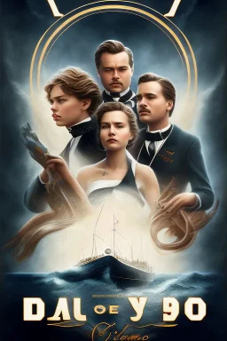 loenardo DiCaprio, Kate winslate, Titanic movie poster