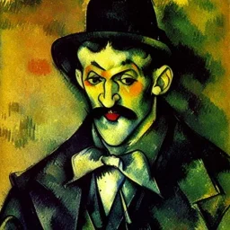 Retrato de Dracula con estilo de Paul Cézanne