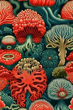 coral illustration ernst haeckel style