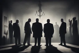 shadowy politicians plotting about evil plans