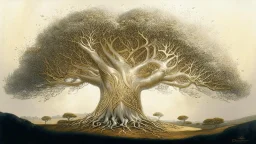 Valinor, tolkien, one giant golden tree, one giant silver tree
