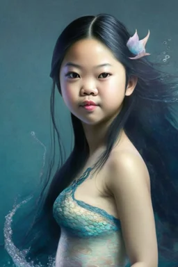 asian girl as a mermaid full body