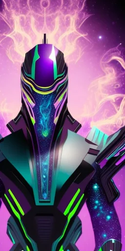 purple venom galaxy super villain and teal smoke background