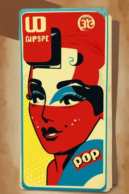 Vintage pop art style, reverse uno card