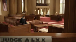 judge alex sits on broken couch far away from his unhappy wife