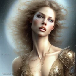 woman, mix daddario brad pitt by gerald brom luis royo