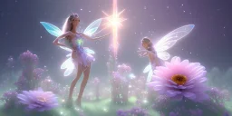 crystal subtle flower in a galactic ambiance beautiful fairy, transparent, delicate colors, in the foreground, full of details, smooth，soft light atmosphere, light effect，vaporwave colorful, concept art, smooth, extremely sharp detail, finely tuned detail, ultra high definition, 8 k, unreal engine 5, ultra sharp focus