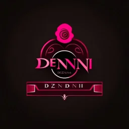 Create a logo called Deniz Boutique DARK PINK