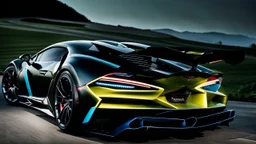 Lamborghini Bugatti Chiron Hyper Sport, desktop wallpaper, 4K, Cinematic, rear view